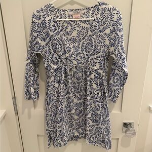 Gretchen Scott Designs Navy and White Cover Up Dress